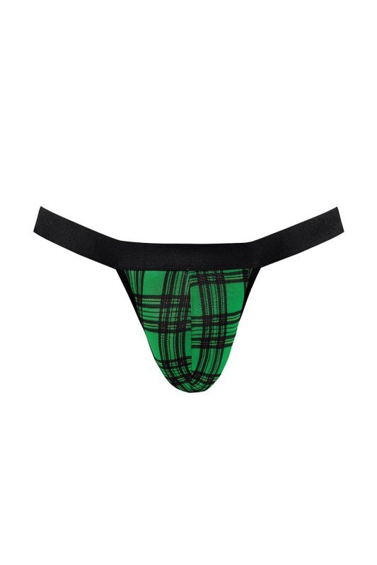 Sexy majtki męskie jockstrapy zielona krata Magic jock strap XL