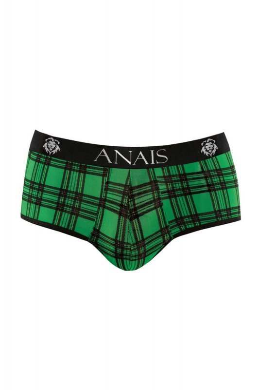 Sexy bokserki męskie jockstrapy zielona krata Magic jock bikini XL