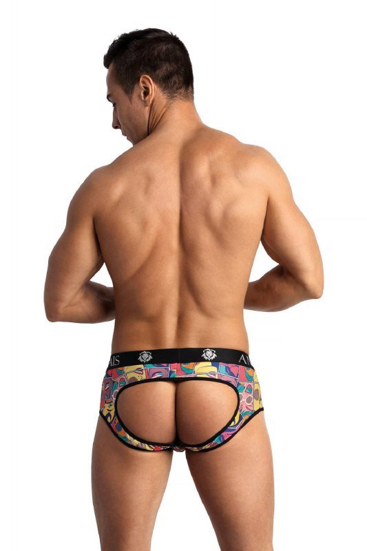 Męskie jockstrapy majtki odkryte pośladki Comics jock bikini XXXL