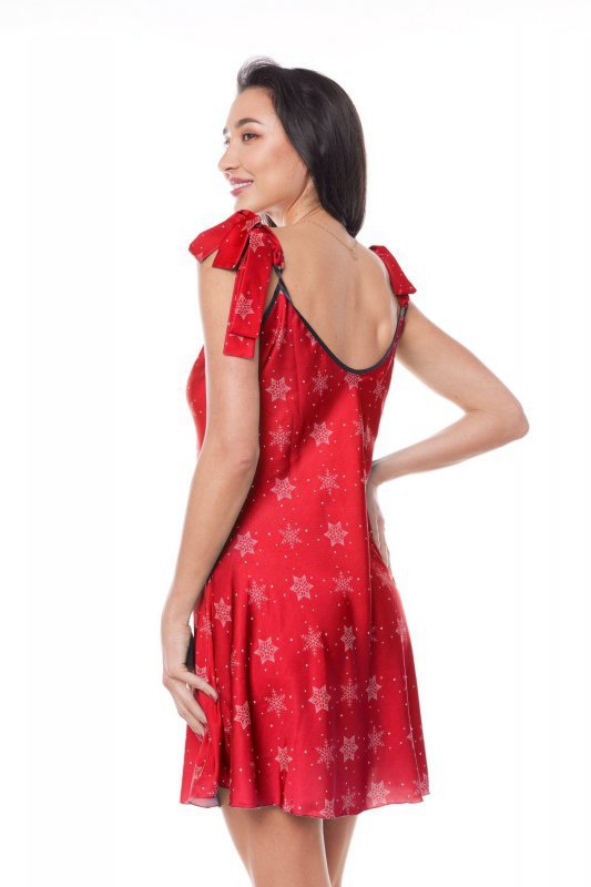 Damska halka koszulka Aster Chemise X-mas z reniferem czerwona L/XL