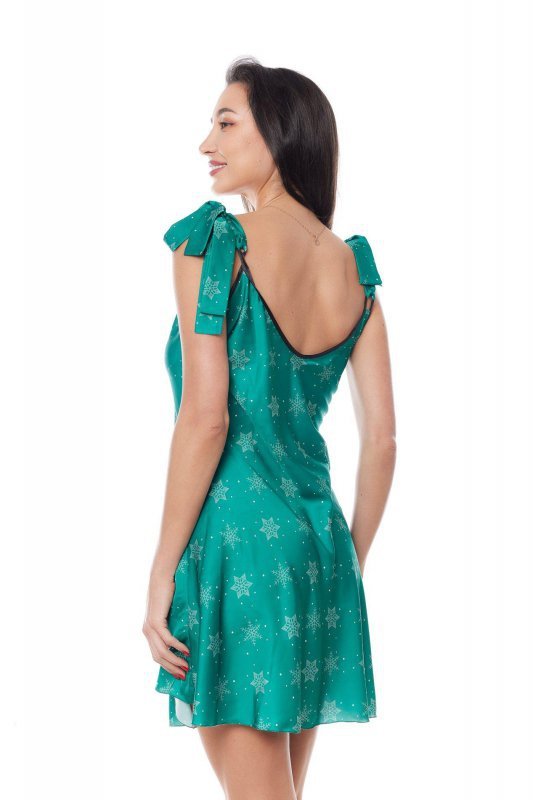 Damska halka koszulka Aster Chemise X-mas z reniferem zielona S/M