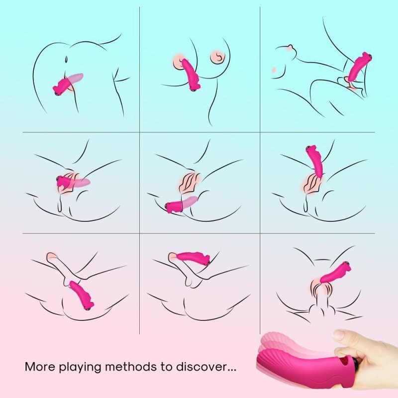 Wibrator nakładka na palec sex masażer stymulator punktu G różowy