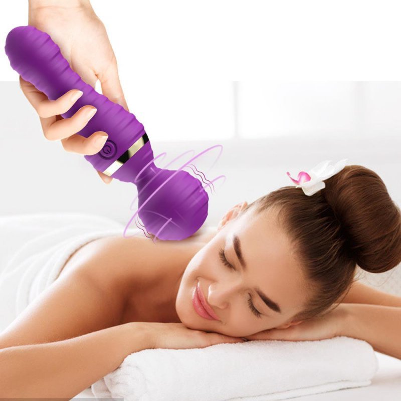 Wibrator z wypustkami różdżka wand sex masażer fioletowy