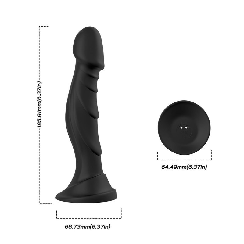Wibrujące dildo waginalno analne na przyssawce