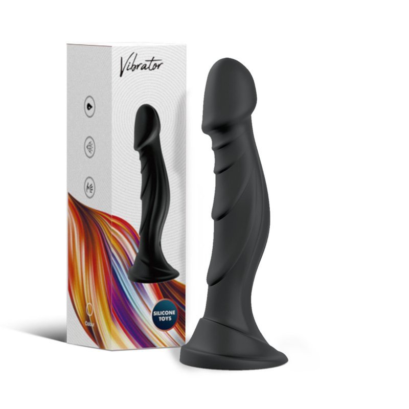 Wibrujące dildo waginalno analne na przyssawce
