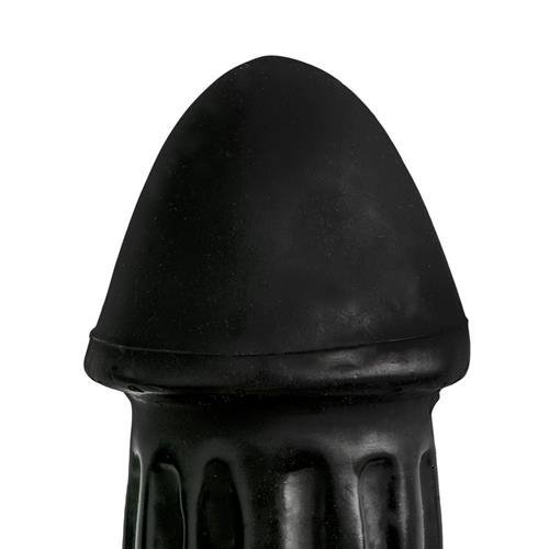 Ogromne czarne dildo sztuczny penis z rowkami 31.5 cm