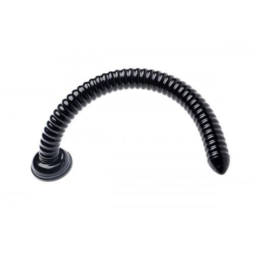 Mega długie prążkowane dildo analne na przyssawce 48 cm