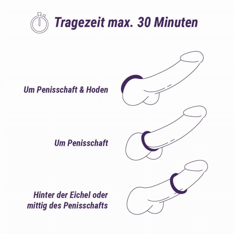 3x pierścień na penisa zestaw Boners Large Cock Ring Set