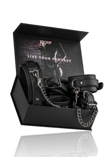 Kajdanki Fetish set with collar, ankle- and wrist cuffs