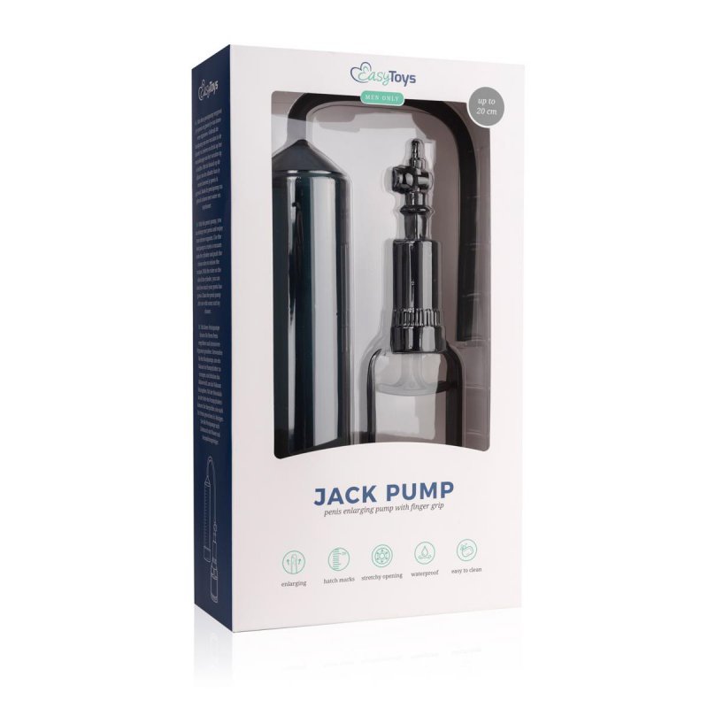 Finger grip penis pump - black