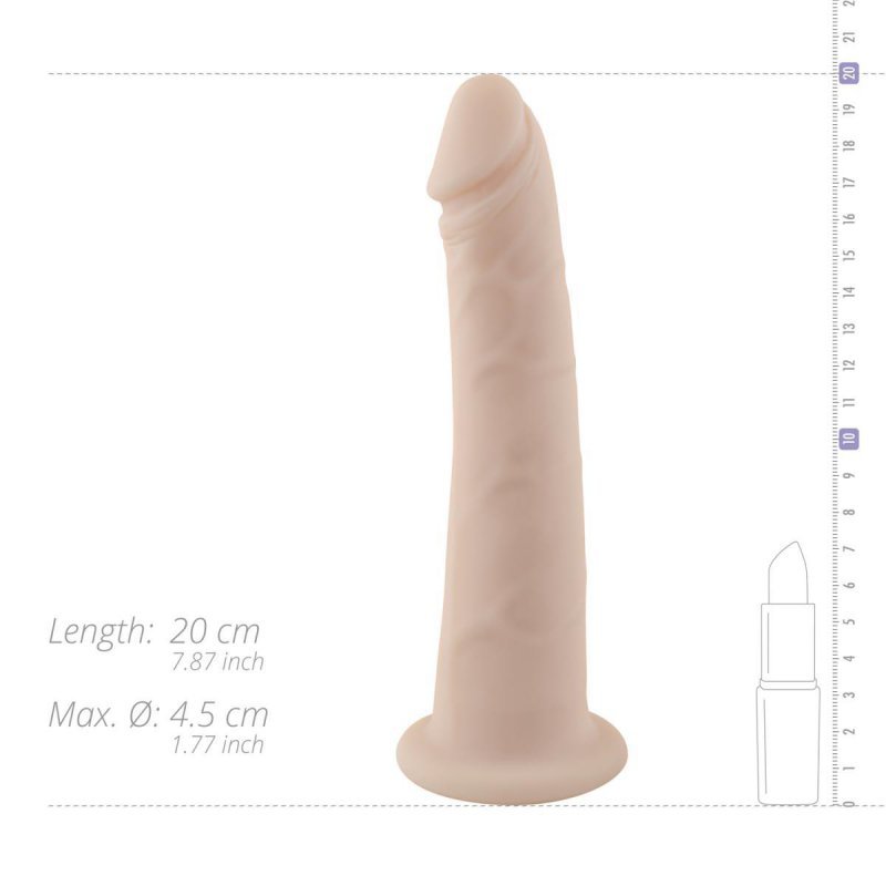 Realny penis dildo na przyssawce naturalny 20 cm