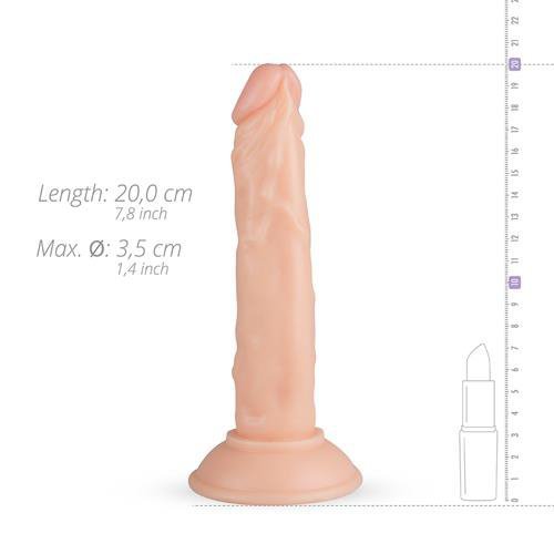Dildo na przyssawce jak prawdziwy penis z żyłami 20 cm