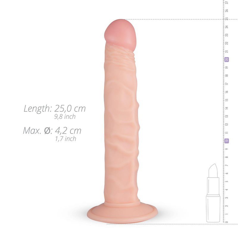 Realistyczne duże dildo xl na przyssawc bez jajek  25 cm