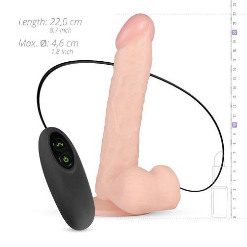Realistyczne dildo wibrujące seks masażer z pilotem  22 cm
