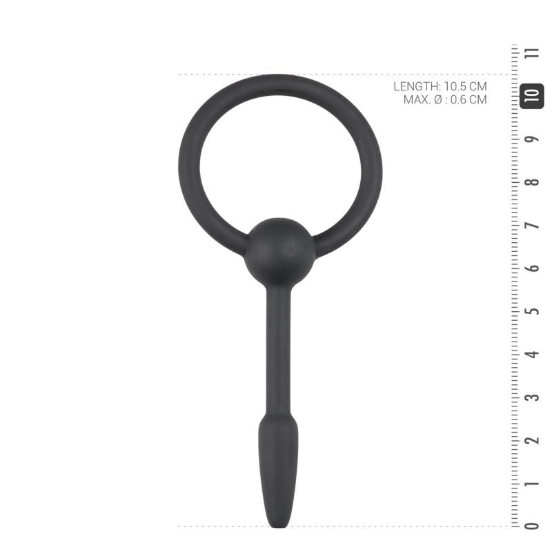 Dilator do penisa z zawleczką Small Silicone Penis Plug With Pull