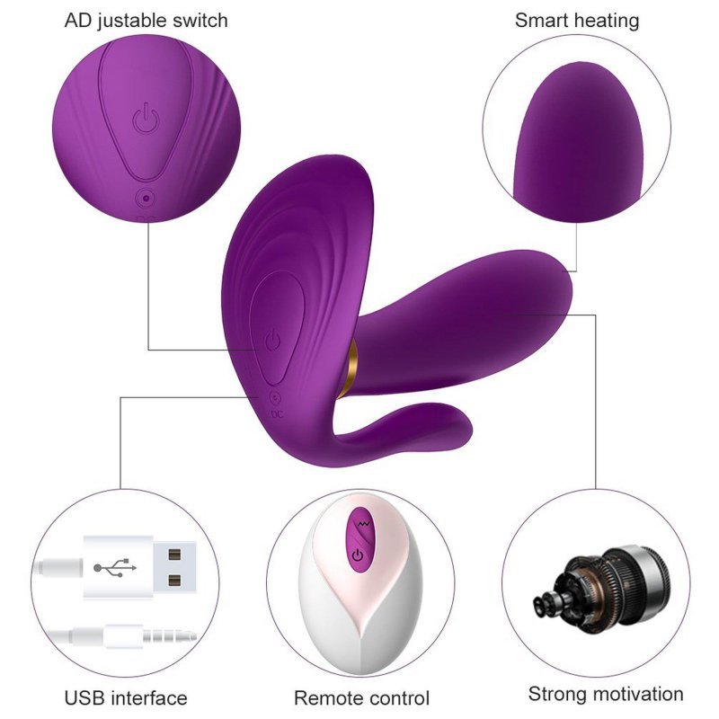 Remote wearable vibrator purple