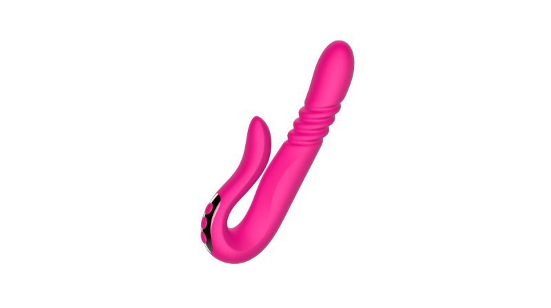 Wibrator damski Deluxe Twirling Vibrating Thruster RED