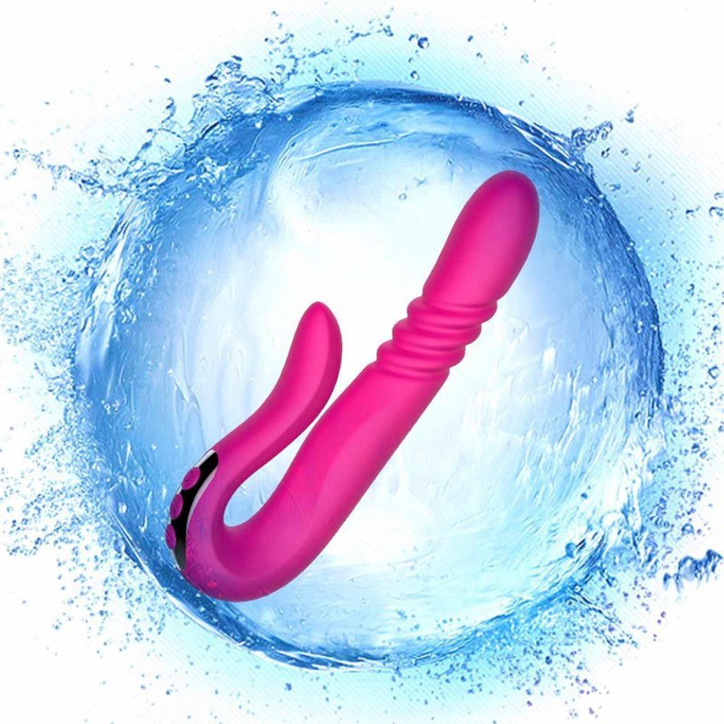 Wibrator damski Deluxe Twirling Vibrating Thruster RED