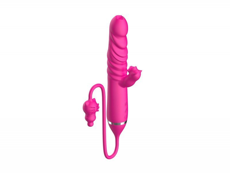 Wibrator damski potrójny Tongue licking Triple