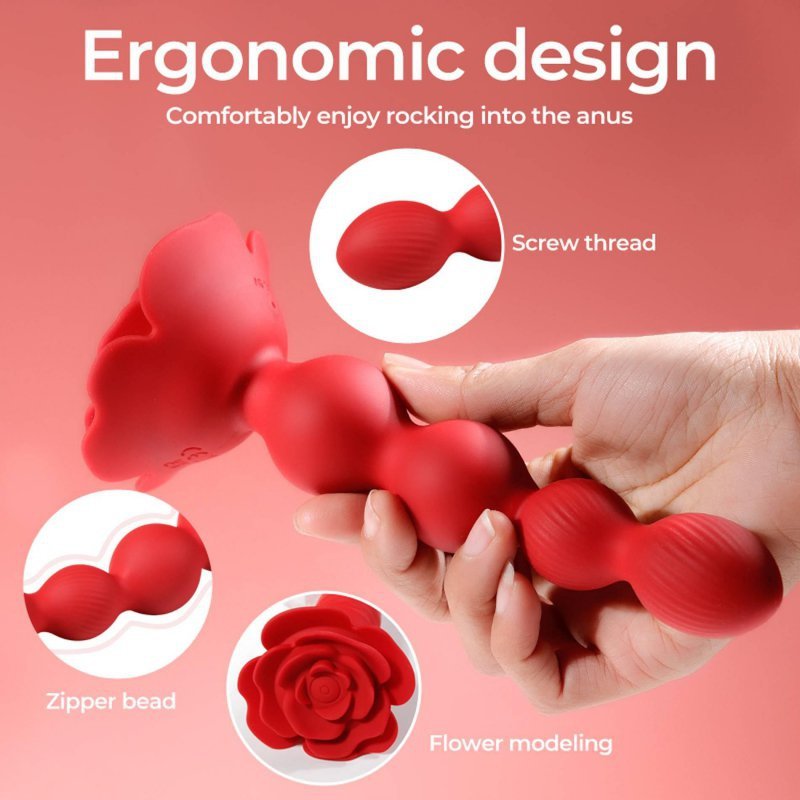 Rotacyjne kule analne sonda z pilotem Rose rotating anal beads