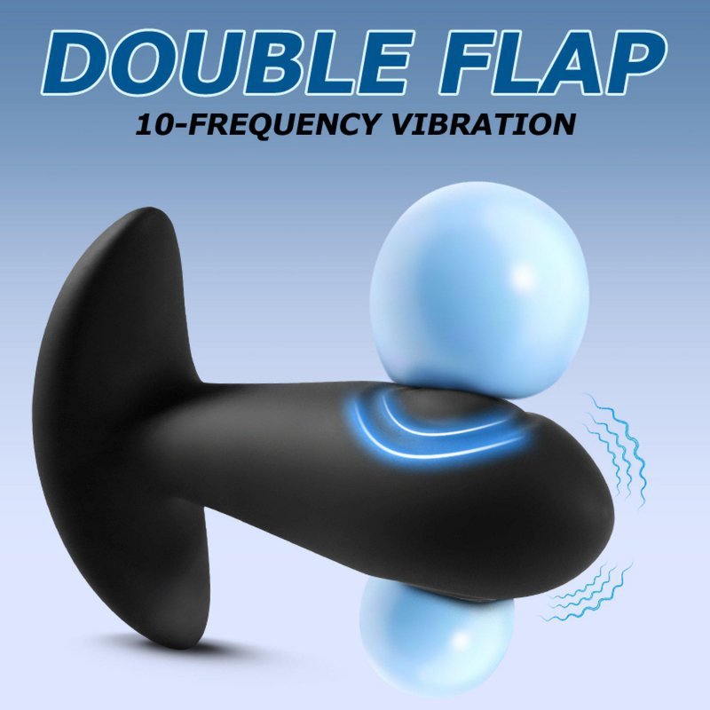 Korek analny z podwójną wibracją i pilotem Dual tapping anal plug