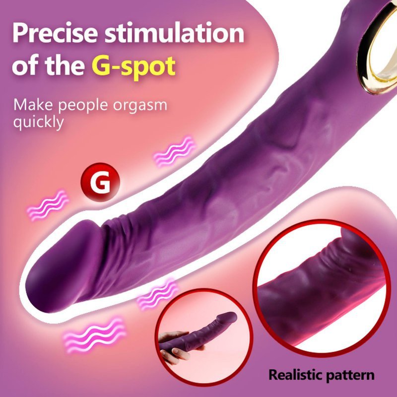 Klasyczny wibrator damski Realistic Vibrator PURPLE