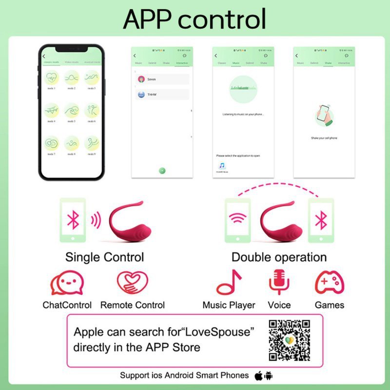 Jajeczko do pochwy sterowane aplikacją App love egg