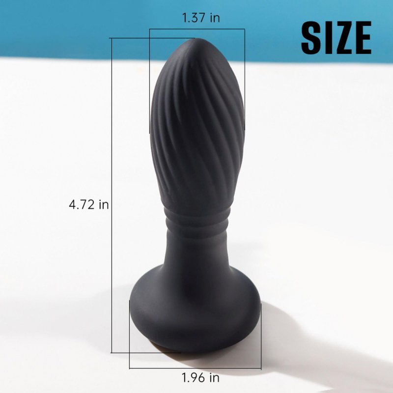Świecący korek analny z pilotem Lighting anal plug black