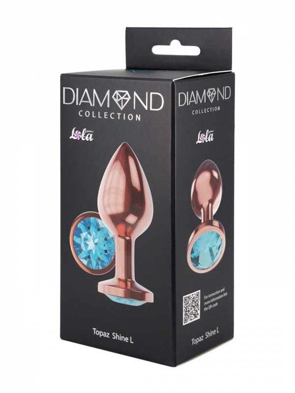 Plug butt plug diamond topaz shine L rose gold