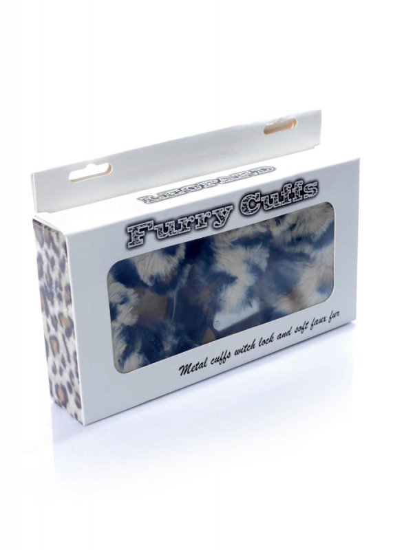 Kajdanki fetish boss series furry cuffs leopard
