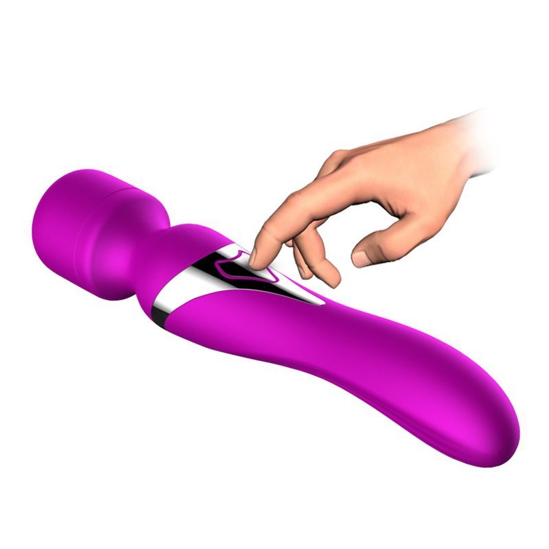 Dwustronny stymulator wibrator różdżka wand fioletowy