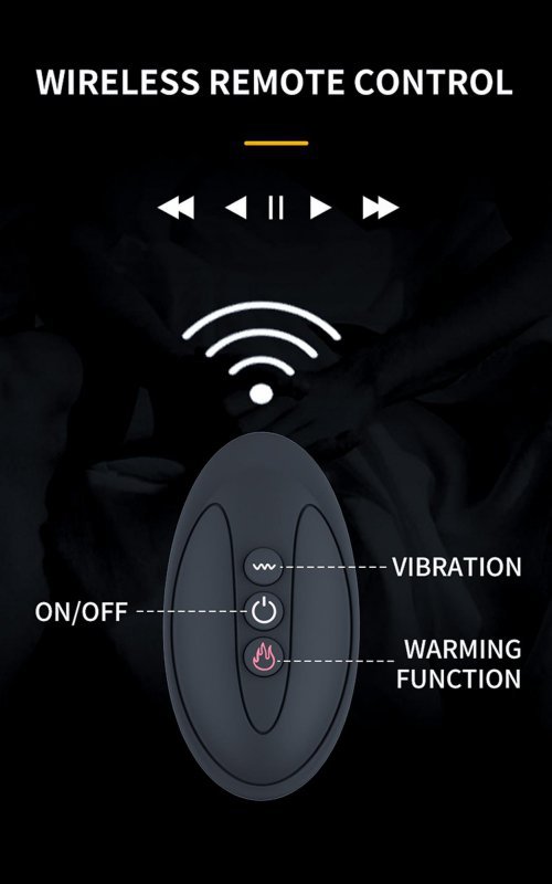 Wibrator silicone massager 7 function and heating function, black