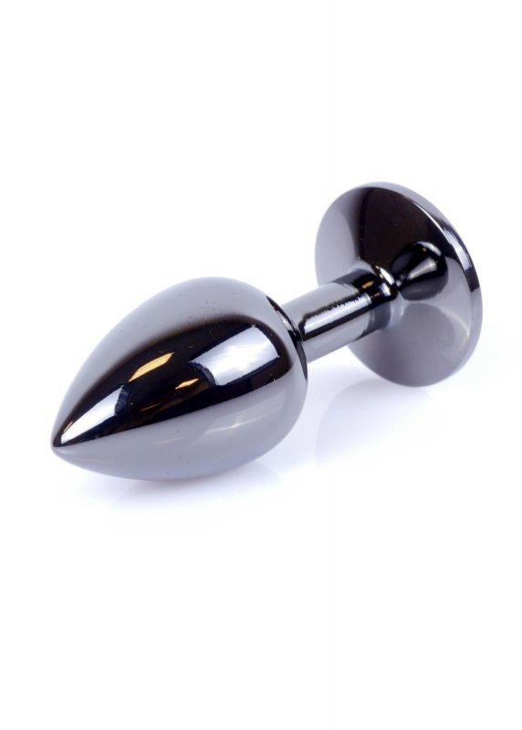 Korek analny z kryształem Jewellery Dark Silver PLUG- Green