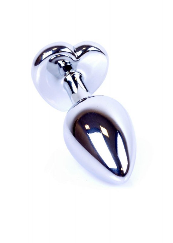 Korek analny z diamentem serce Jewellery Silver  Heart PLUG- Green
