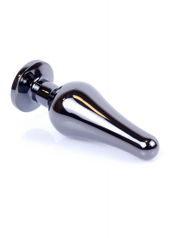 Korek analny z diamentem Jewellery Dark Silver BUTT PLUG- Pink
