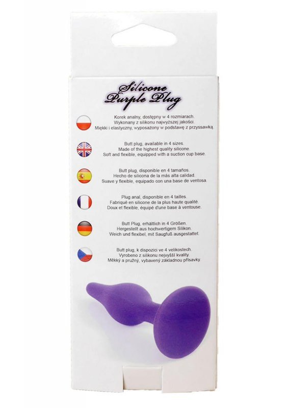 Silikonowy spiczasty korek analny Silicone Plug Purple DUŻY