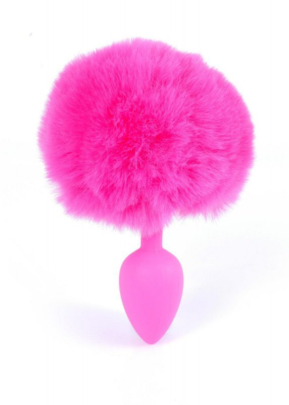 Korek analny ogonek króliczka Jewellery Silicon PLUG - Bunny Tail - Pink