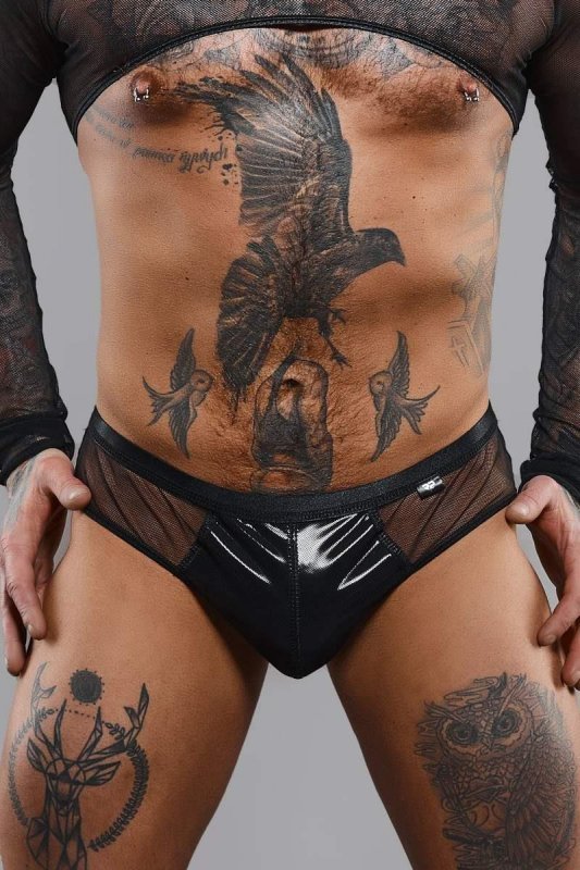 Męskie majtki brazyliany chippendales błyszczące - M