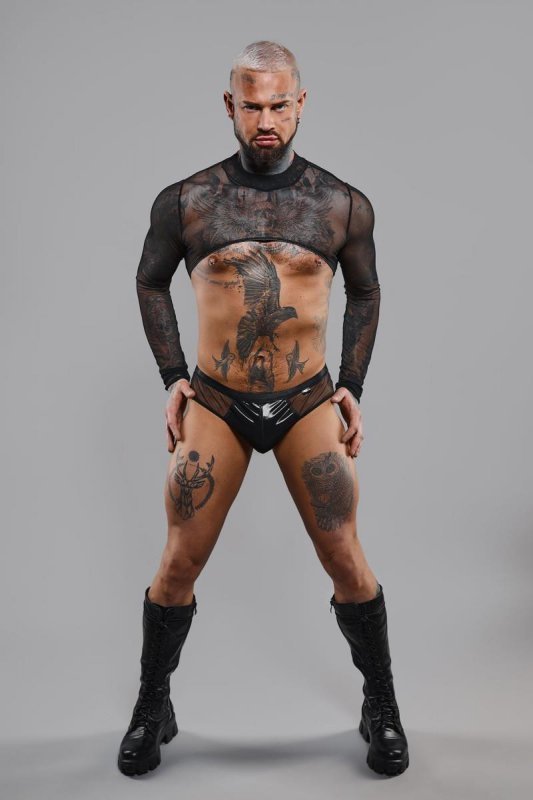 Męskie majtki brazyliany chippendales błyszczące - M
