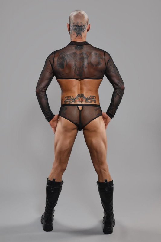Męskie majtki brazyliany chippendales błyszczące - XL