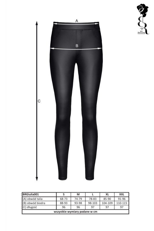 Bielizna - Brgiulia001 legginsy czarne rozmiar S