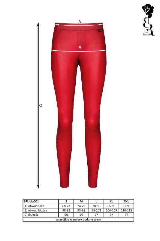 Bielizna - Brlidia001 legginsy czerwone rozmiar M