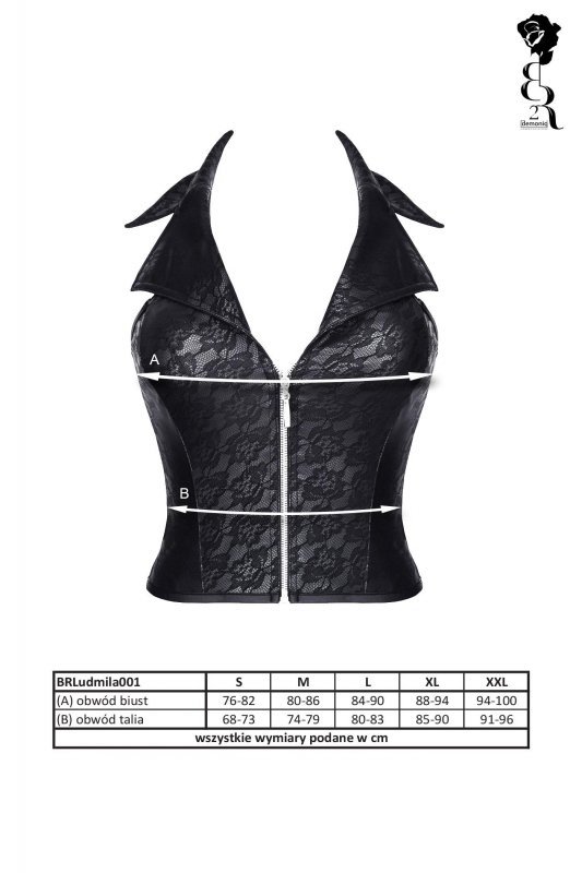 Bielizna - Brludmila001  top czarny rozmiar XXL