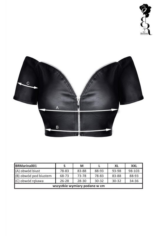 Bielizna - Brmarina001 top czarny rozmiar M