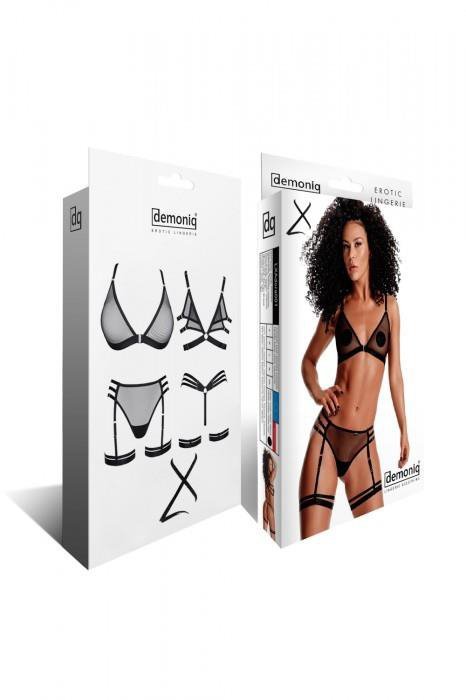 Bielizna LadyX Adora XL  - biustonosz, stringi, podwiązki