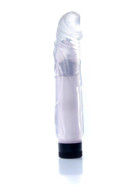 Mocny wibrator żelowy realistyczny transparentny 22 cm