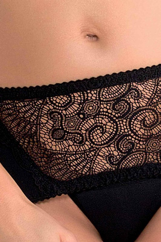 Bielizna Alina set with open bra black XXL/XXXL - Casmir