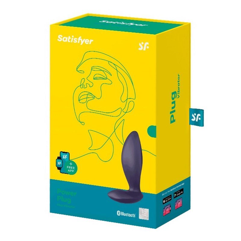 Czarny wibrujący korek analny Satisfyer Power Plug - z aplikacją