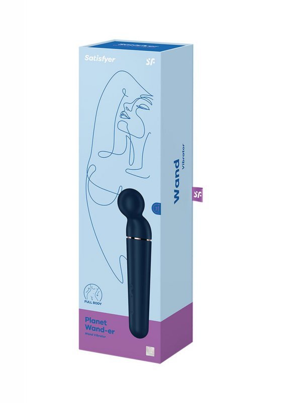 Masażer z główką Satisfyer Planet Wand-er blue +