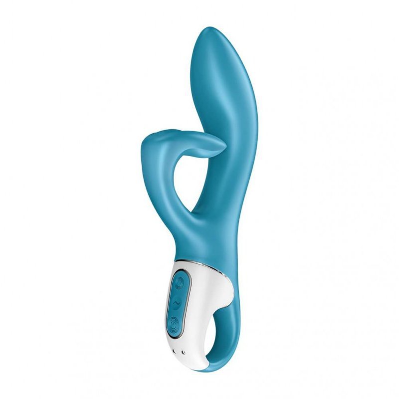 Wibrator z masażerem łechtaczki Satisfyer Embrace me turkusowy